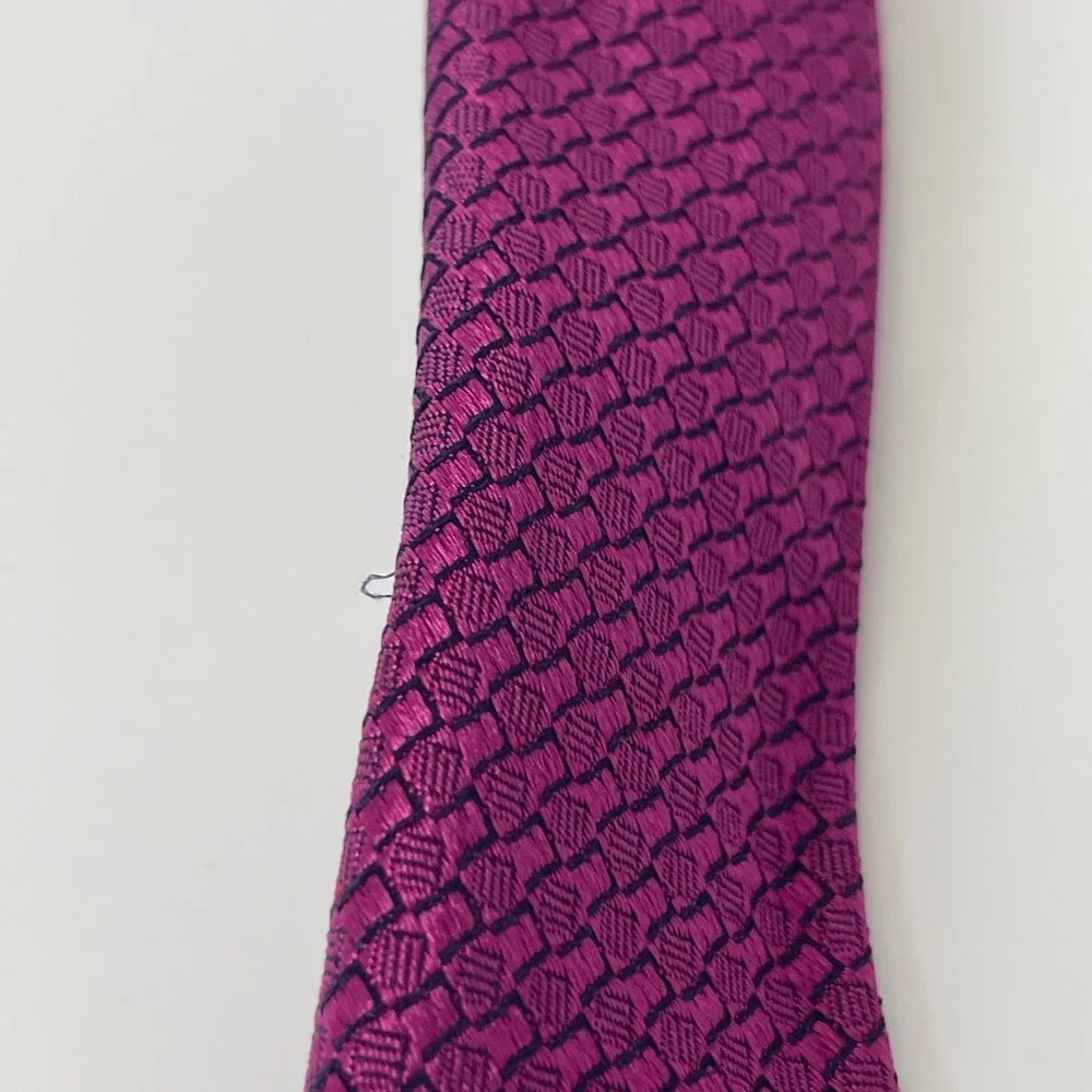 Robert Talbott Best of Class Necktie Magenta Purple Woven Silk Tie Formal Bright